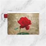 Red Rose Art Canvas Cosmetic Bag (Medium)