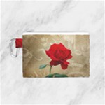 Red Rose Art Canvas Cosmetic Bag (Small)