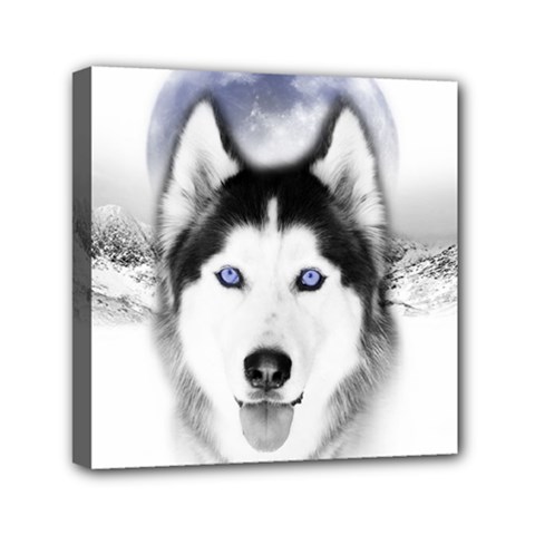 Wolf Moon Mountains Mini Canvas 6  x 6  (Stretched) from ArtsNow.com