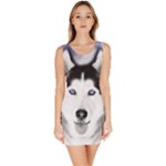 Wolf Moon Mountains Bodycon Dress