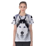 Wolf Moon Mountains Women s Cotton Tee