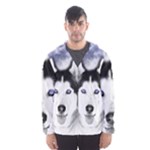 Wolf Moon Mountains Men s Hooded Windbreaker