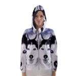 Wolf Moon Mountains Women s Hooded Windbreaker