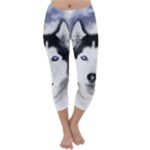 Wolf Moon Mountains Capri Winter Leggings 