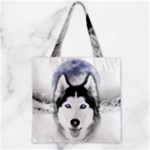 Wolf Moon Mountains Zipper Grocery Tote Bag