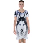 Wolf Moon Mountains Short Sleeve Nightdress