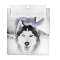 Wolf Moon Mountains Duvet Cover Double Side (Full/ Double Size) from ArtsNow.com