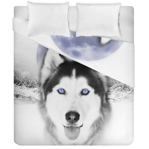 Wolf Moon Mountains Duvet Cover Double Side (California King Size) from ArtsNow.com