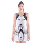 Wolf Moon Mountains Scoop Neck Skater Dress