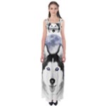 Wolf Moon Mountains Empire Waist Maxi Dress