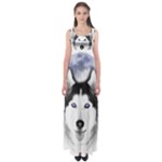 Wolf Moon Mountains Empire Waist Maxi Dress