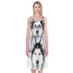 Wolf Moon Mountains Midi Sleeveless Dress