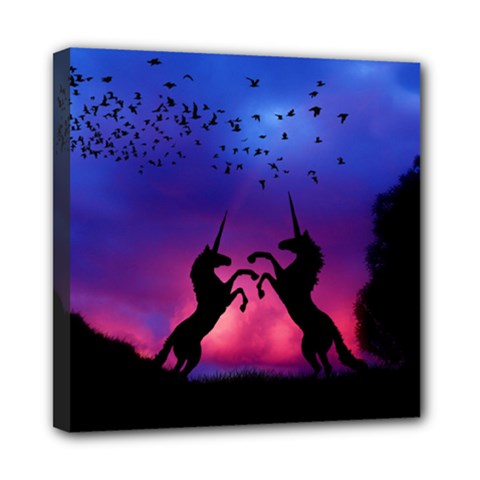 Unicorn Sunset Mini Canvas 8  x 8  (Stretched) from ArtsNow.com