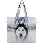 Wolf Moon Mountains Canvas Travel Bag