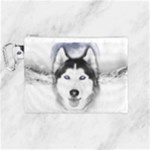 Wolf Moon Mountains Canvas Cosmetic Bag (Medium)