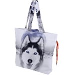 Wolf Moon Mountains Drawstring Tote Bag