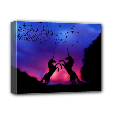 Unicorn Sunset Deluxe Canvas 14  x 11  (Stretched) from ArtsNow.com