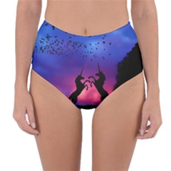 Reversible High-Waist Bikini Bottoms 