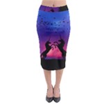 Unicorn Sunset Midi Pencil Skirt