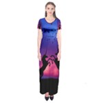 Unicorn Sunset Short Sleeve Maxi Dress