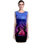 Unicorn Sunset Sleeveless Velvet Midi Dress