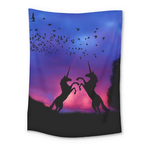 Unicorn Sunset Medium Tapestry from ArtsNow.com