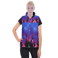 Unicorn Sunset Women s Button Up Vest from ArtsNow.com