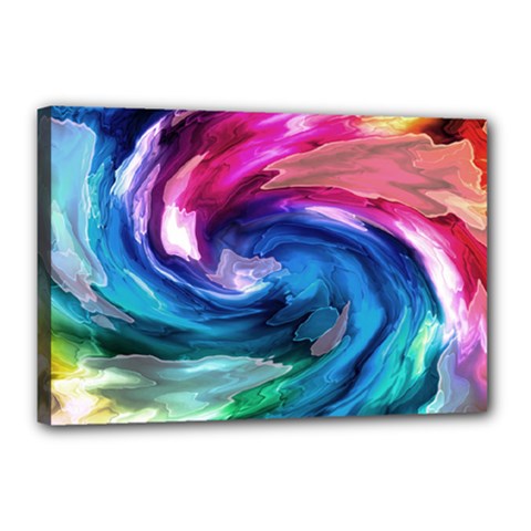 Water Paint Canvas 18  x 12  (Stretched) from ArtsNow.com