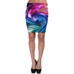 Water Paint Bodycon Skirt