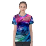 Water Paint Women s Sport Mesh Tee