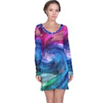 Water Paint Long Sleeve Nightdress