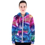 Water Paint Women s Zipper Hoodie