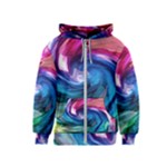 Water Paint Kids  Zipper Hoodie