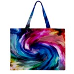 Water Paint Zipper Mini Tote Bag