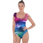 Water Paint Short Sleeve Leotard 