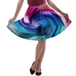 Water Paint A-line Skater Skirt