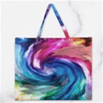 Water Paint Zipper Large Tote Bag