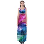 Water Paint Empire Waist Maxi Dress