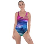 Water Paint Bring Sexy Back Swimsuit