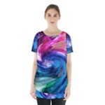 Water Paint Skirt Hem Sports Top