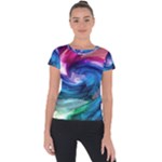 Water Paint Short Sleeve Sports Top 