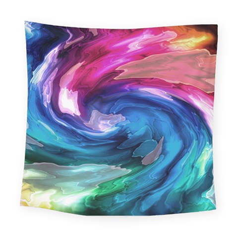 Water Paint Square Tapestry (Large) from ArtsNow.com