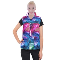 Water Paint Women s Button Up Vest from ArtsNow.com