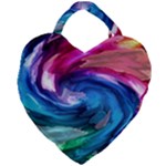 Water Paint Giant Heart Shaped Tote