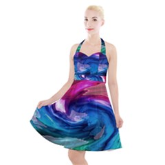 Halter Party Swing Dress  