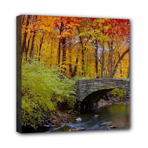 Stone Country Bridge Mini Canvas 8  x 8  (Stretched) from ArtsNow.com