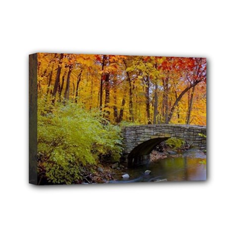 Stone Country Bridge Mini Canvas 7  x 5  (Stretched) from ArtsNow.com