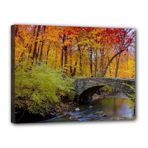 Stone Country Bridge Canvas 16  x 12  (Stretched) from ArtsNow.com