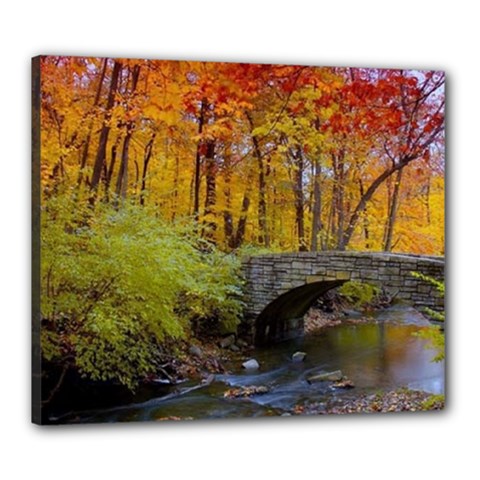 Stone Country Bridge Canvas 24  x 20  (Stretched) from ArtsNow.com