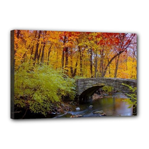 Stone Country Bridge Canvas 18  x 12  (Stretched) from ArtsNow.com